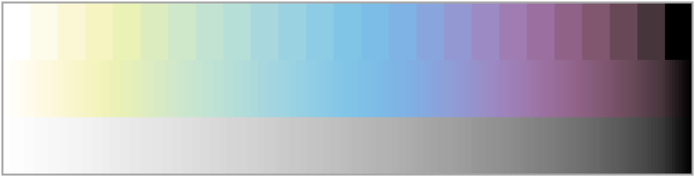 Iridescent scheme with grey version